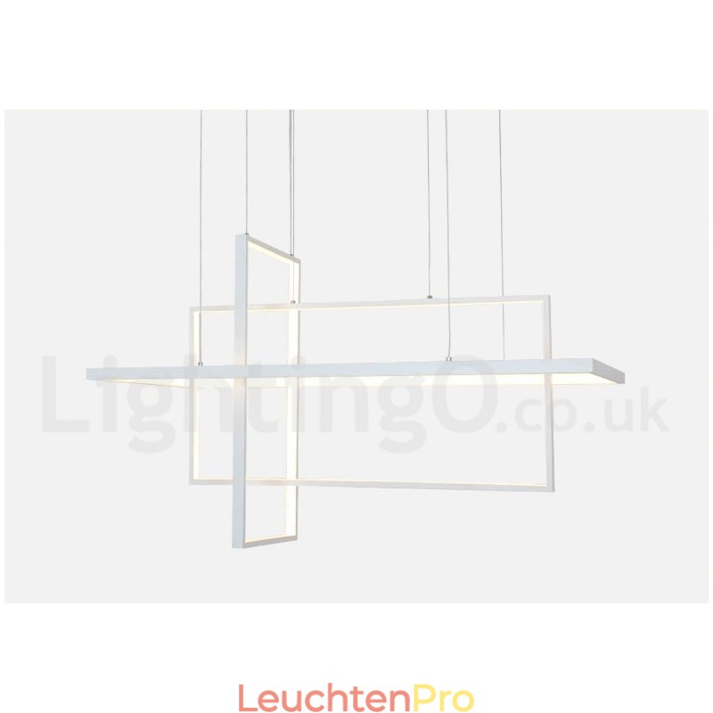 Dimmbare lineare Pendelleuchte mit Fernbedienung Umgebungslicht Lackierte Oberflächen Aluminium Modernes Design