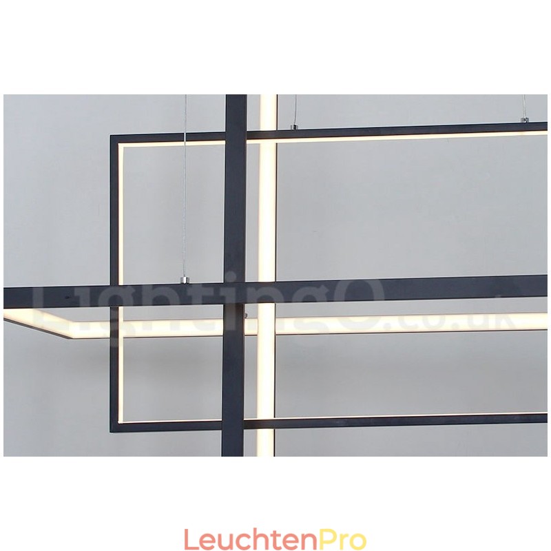 Dimmbare lineare Pendelleuchte mit Fernbedienung Umgebungslicht Lackierte Oberflächen Aluminium Modernes Design