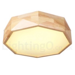 Dimmbare Deckenleuchte aus Holz mit Acrylschirm Deckenlampe im nordischen Stil