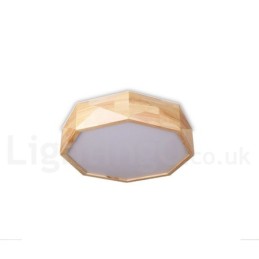 Dimmbare Deckenleuchte aus Holz mit Acrylschirm Deckenlampe im nordischen Stil