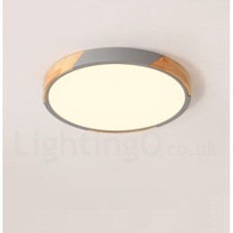 Dimmbare Macaron Multi Colours Holz Ultradünne Deckenleuchte mit Acrylschirm Deckenlampe Nordischer Stil