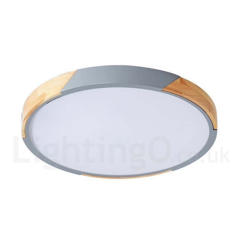 Dimmbare Macaron Multi Colours Holz Ultradünne Deckenleuchte mit Acrylschirm Deckenlampe Nordischer Stil