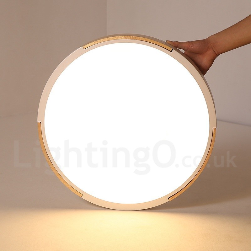 Dimmbare Macaron Multi Colours Holz Ultradünne Deckenleuchte mit Acrylschirm Deckenlampe Nordischer Stil
