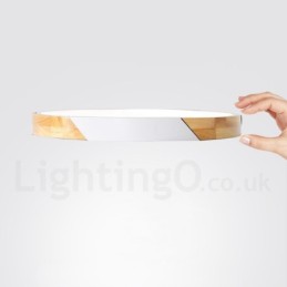 Dimmbare Macaron Multi Colours Holz Ultradünne Deckenleuchte mit Acrylschirm Deckenlampe Nordischer Stil