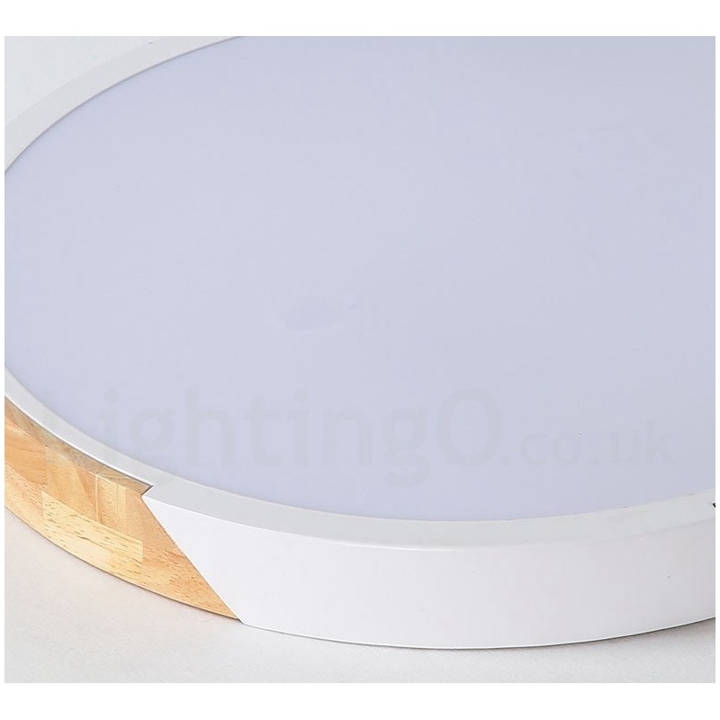 Dimmbare Macaron Multi Colours Holz Ultradünne Deckenleuchte mit Acrylschirm Deckenlampe Nordischer Stil