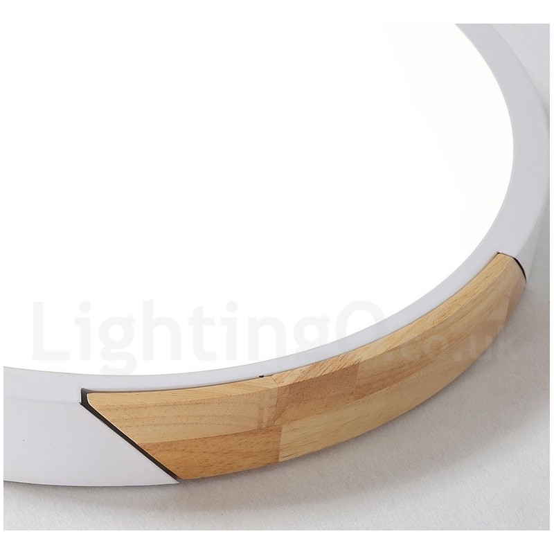 Dimmbare Macaron Multi Colours Holz Ultradünne Deckenleuchte mit Acrylschirm Deckenlampe Nordischer Stil
