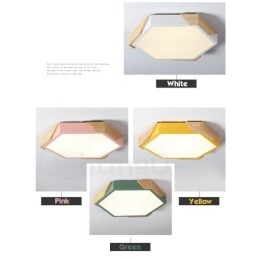 Dimmbare Macaron Ultradünne Mehrfarbige Holz-Deckenleuchte mit Acrylschirm Deckenlampe im nordischen Stil
