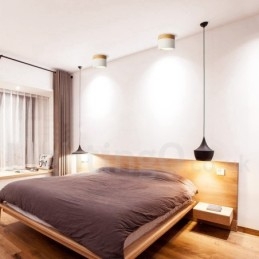 Holz Modernes Design Mini Deckenleuchte mit Acrylschirm Spezial für Auch als Wandleuchte verwendbar