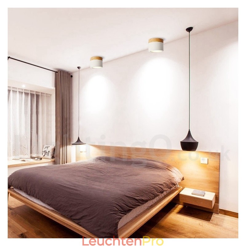Holz Modernes Design Mini Deckenleuchte mit Acrylschirm Spezial für Auch als Wandleuchte verwendbar