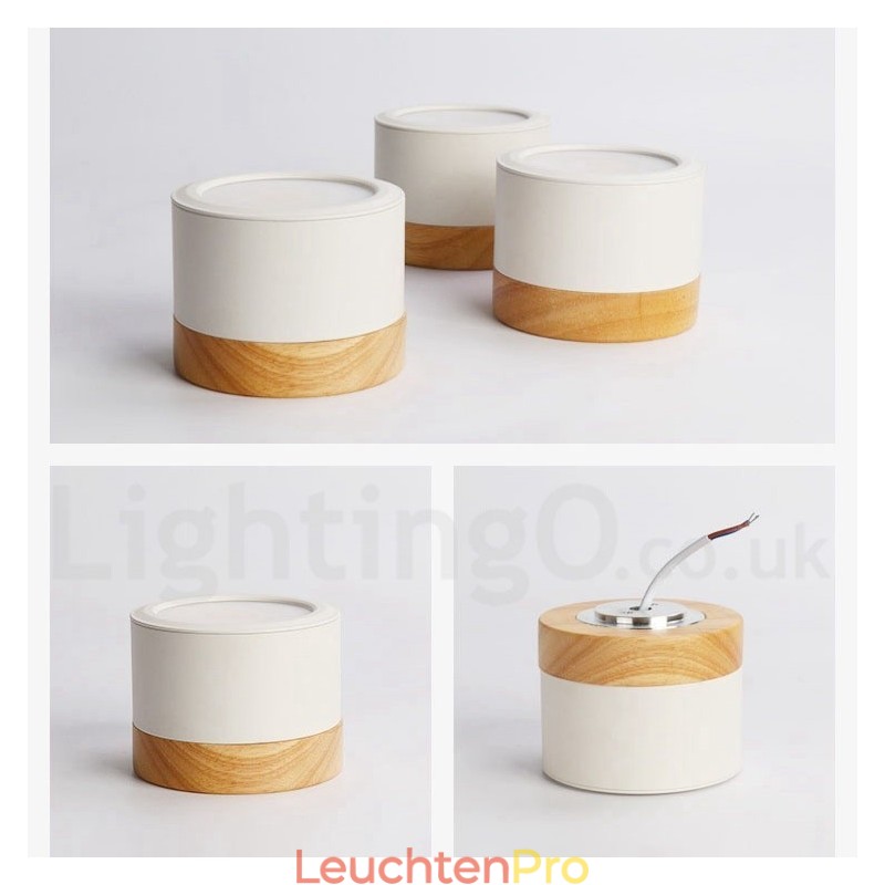 Holz Modernes Design Mini Deckenleuchte mit Acrylschirm Spezial für Auch als Wandleuchte verwendbar