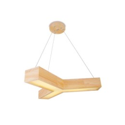 Moderne dreieckige Pendelleuchte aus Holz