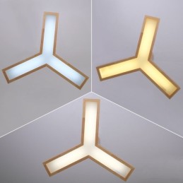 Moderne dreieckige Pendelleuchte aus Holz