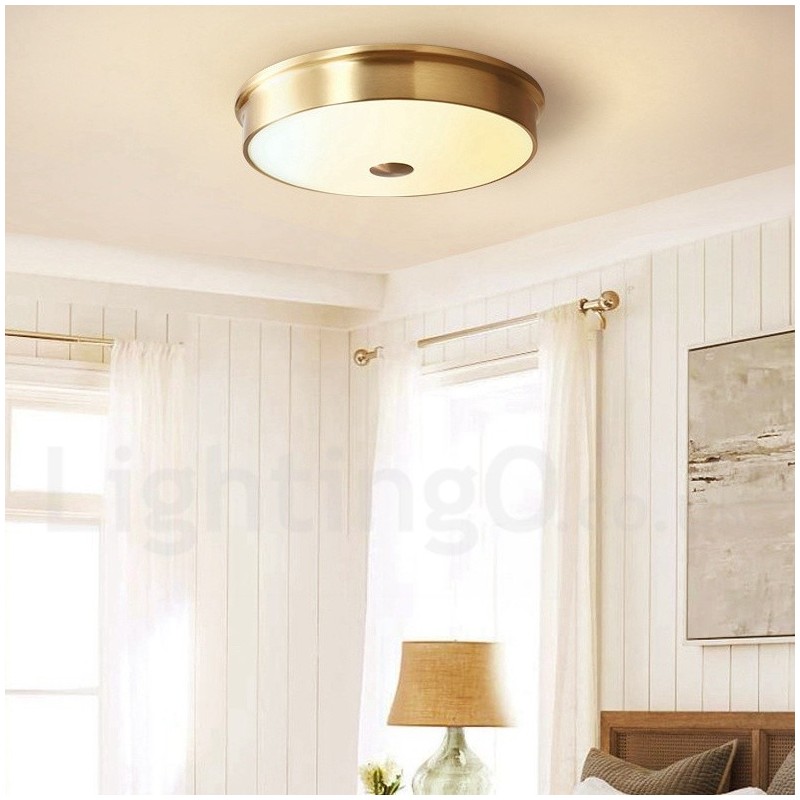 Deckenleuchte im Retro-Vintage-Stil mit Glasschirm