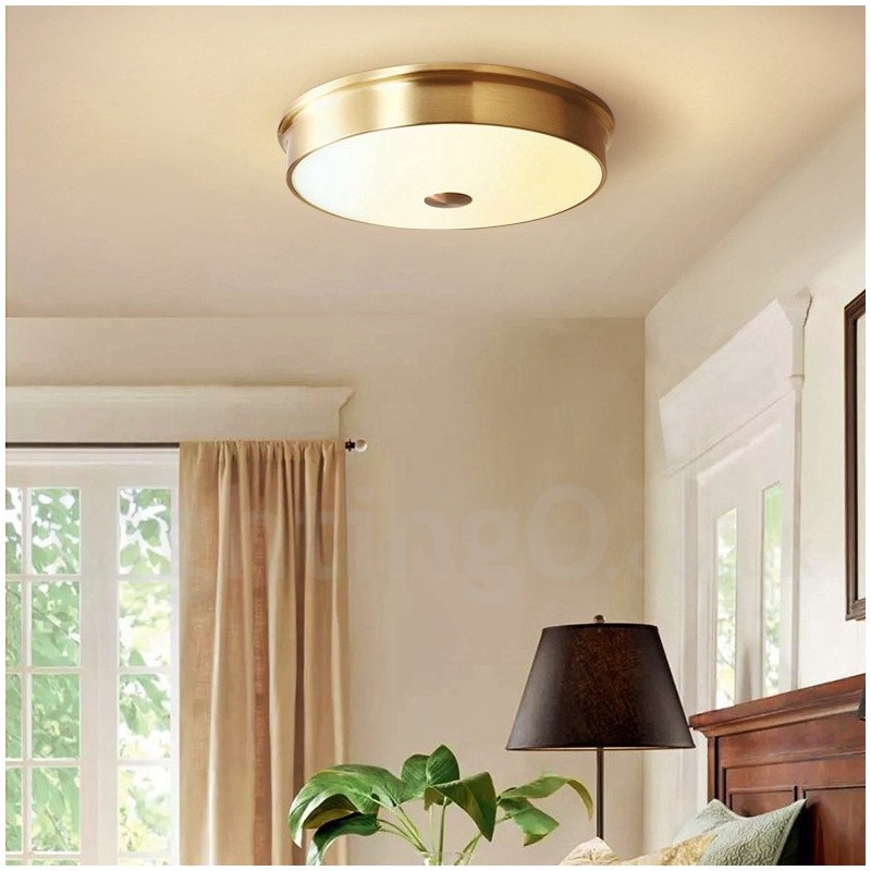 Deckenleuchte im Retro-Vintage-Stil mit Glasschirm