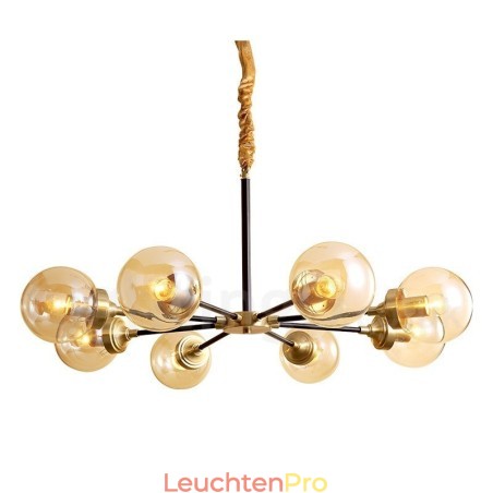 Luxuriöser rustikaler Kronleuchter im Retro-Vintage-Stil aus reinem Messing mit Glasschirmen Luxuriöser rustikaler Kronleuchter im Retro-Vintage-Stil aus reinem Messing mit Glasschirmen