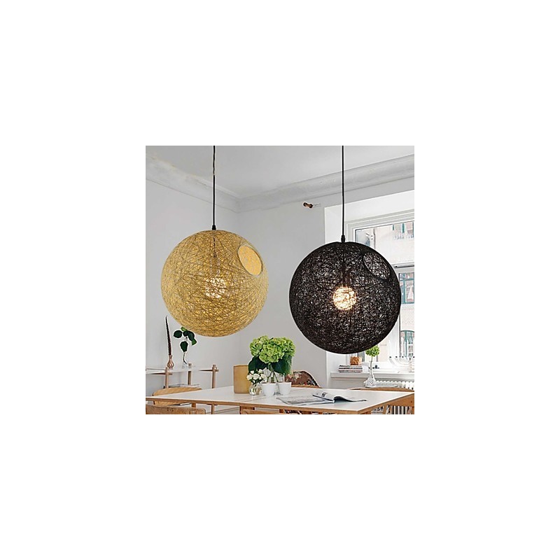 Country Simple Modern Lampe Pastoral Rattan Lampe Hanf Ball Kronleuchter