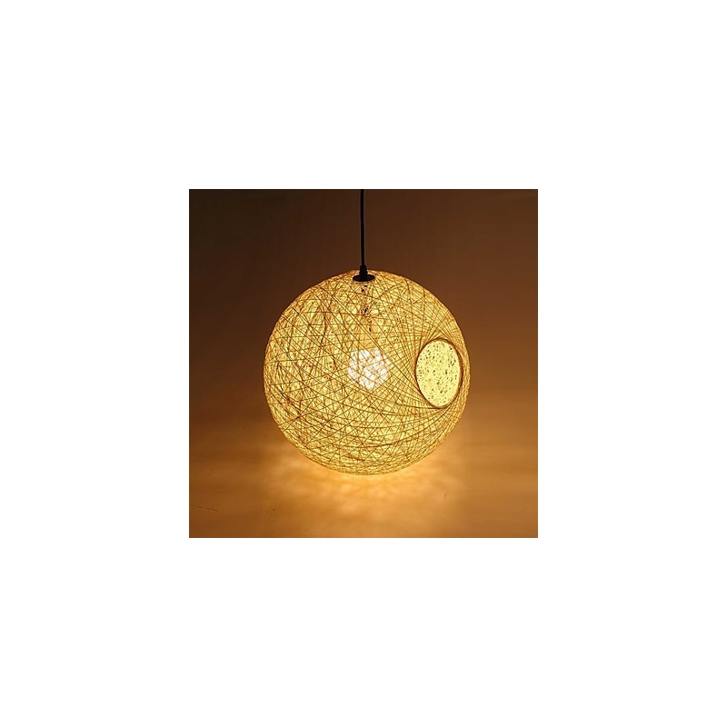 Country Simple Modern Lampe Pastoral Rattan Lampe Hanf Ball Kronleuchter