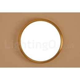 Ultradünne, dimmbare, moderne Deckenleuchten im zeitgenössischen nordischen Stil aus Messing mit Acrylschirm, können auch als Wandleuchte verwendet werden.