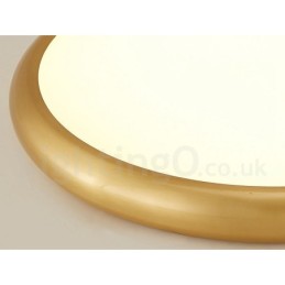 Ultradünne, dimmbare, moderne Deckenleuchten im zeitgenössischen nordischen Stil aus Messing mit Acrylschirm, können auch als Wandleuchte verwendet werden.
