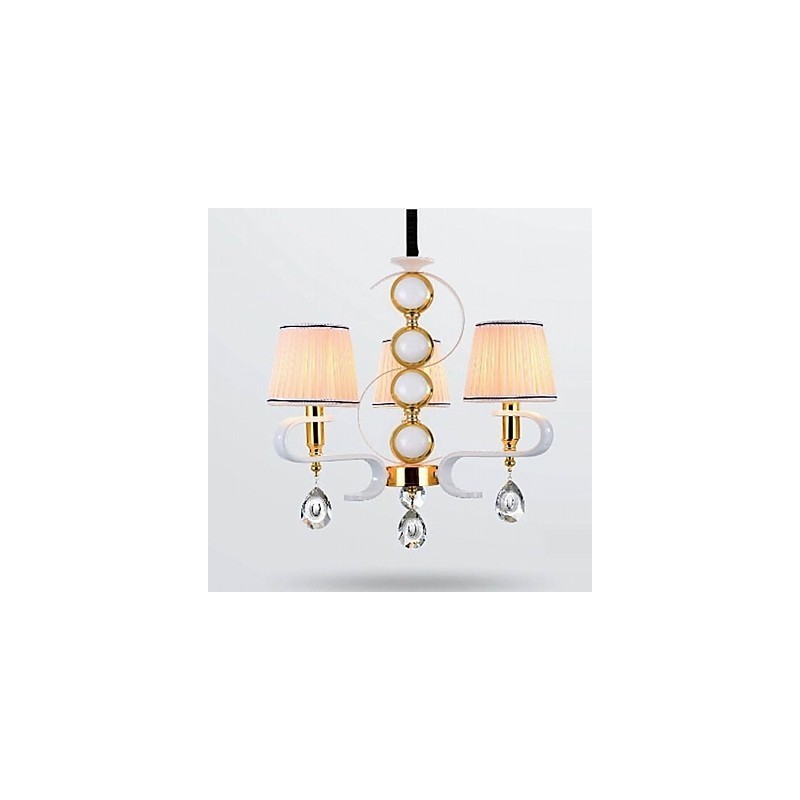 Stoff-Kronleuchter 3 Lichter Moderne minimalistische hochwertige Lampe