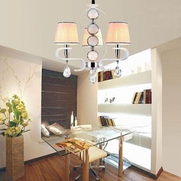 Stoff-Kronleuchter 3 Lichter Moderne minimalistische hochwertige Lampe