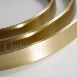 Ultradünne, runde, dimmbare Deckenleuchten aus Messing im modernen, zeitgenössischen nordischen Stil mit Acrylschirm, können auch als Wandleuchte verwendet werden
