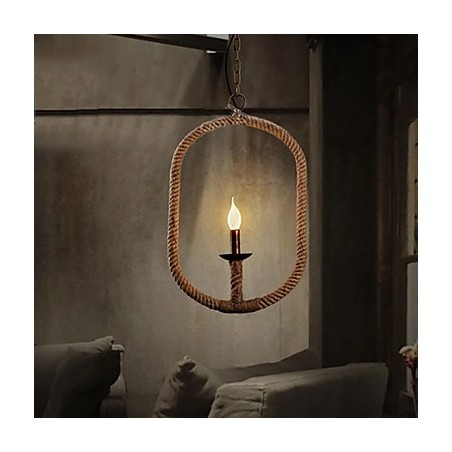 Retro 1 Lampe Hanfseil Kronleuchter Retro Landhausstil Retro 1 Lampe Hanfseil Kronleuchter Retro Landhausstil