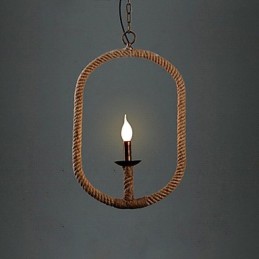 Retro 1 Lampe Hanfseil Kronleuchter Retro Landhausstil