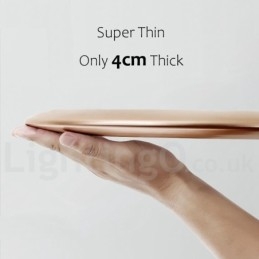 4 cm dicke, superdünne, dimmbare, moderne Deckenleuchten im zeitgenössischen nordischen Stil mit Acrylschirm und Fernbedienung, können auch als Wandleuchte verwendet werden