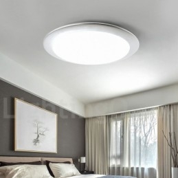 4 cm dicke, superdünne, dimmbare, moderne Deckenleuchten im zeitgenössischen nordischen Stil mit Acrylschirm und Fernbedienung, können auch als Wandleuchte verwendet werden