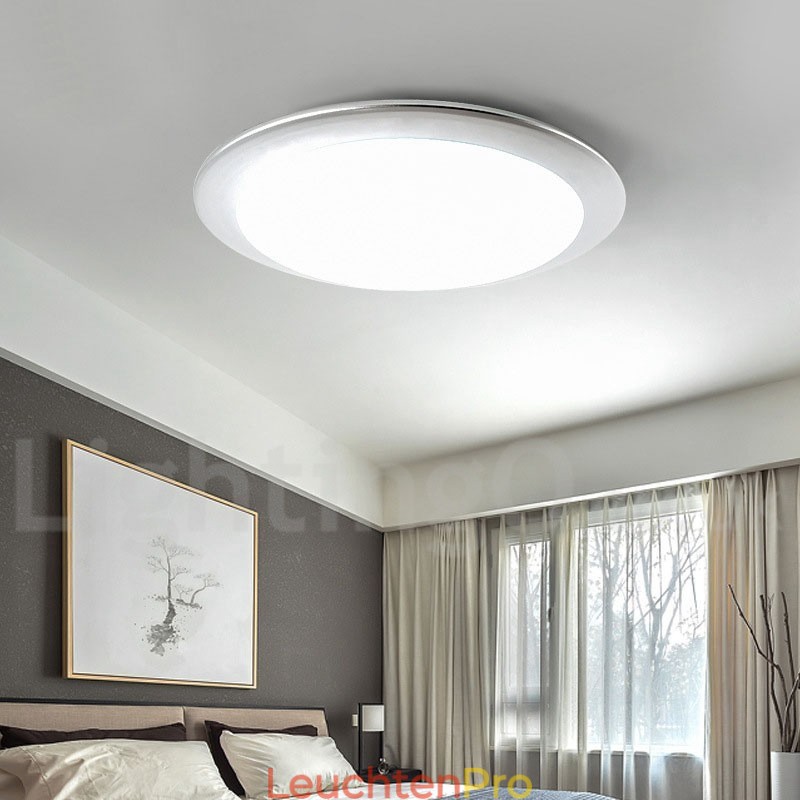 4 cm dicke, superdünne, dimmbare, moderne Deckenleuchten im zeitgenössischen nordischen Stil mit Acrylschirm und Fernbedienung, können auch als Wandleuchte verwendet werden