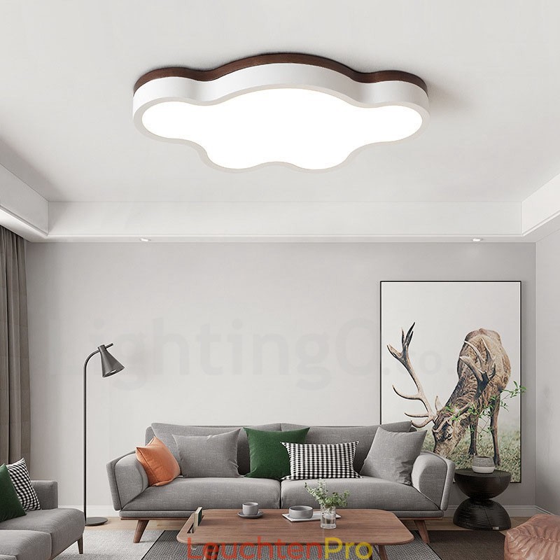Retro Holz Stahl Flush Holz Licht Kinder Deckenleuchte