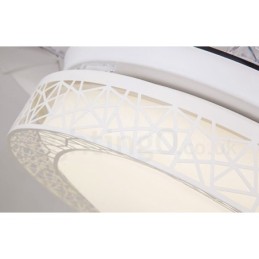 108 cm (42 Zoll) 91 cm (36 Zoll) Moderner zeitgenössischer Deckenventilator mit Fernbedienung, hohler Deckenventilator mit Acrylschirm, stummgeschaltetem Motor aus reinem Kupfer