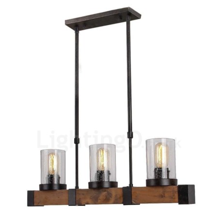 3 Licht Vintage Holz Kronleuchter Industrielle Wind Loft Holz Linear Anhänger Beleuchtung 3 Licht Vintage Holz Kronleuchter Industrielle Wind Loft Holz Linear Anhänger Beleuchtung