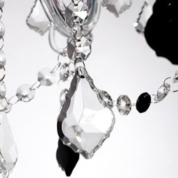 Luxus-Kronleuchter mit 6 Lichtern und Kerze