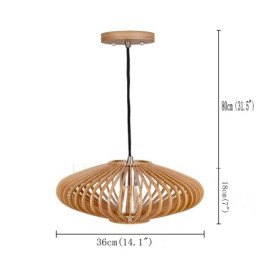 1 Licht Laterne Vintage Holz Kronleuchter Industrielle Wind Loft Holz Linear Anhänger Beleuchtung