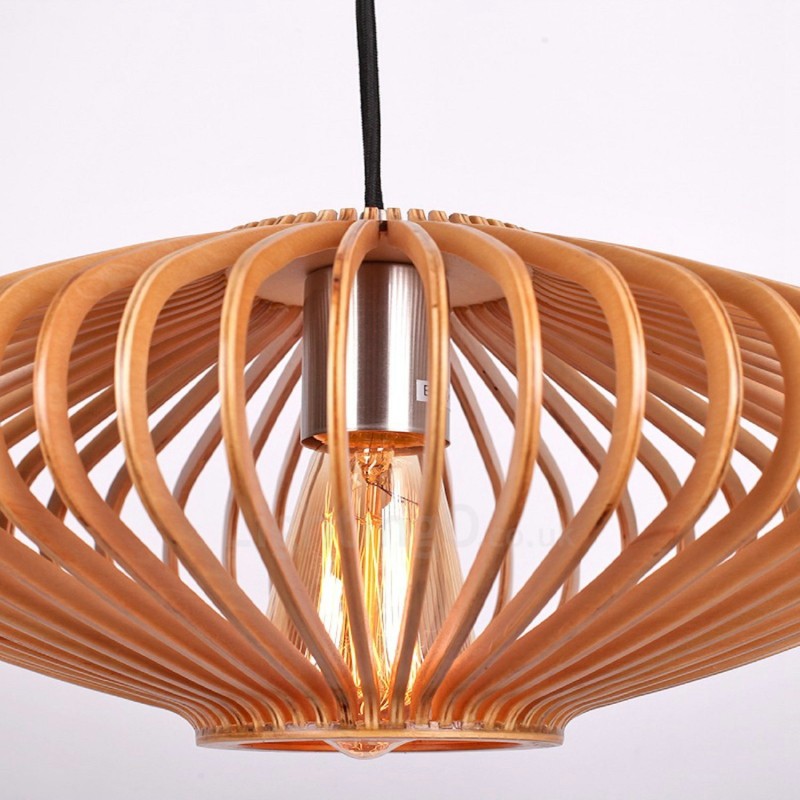 1 Licht Laterne Vintage Holz Kronleuchter Industrielle Wind Loft Holz Linear Anhänger Beleuchtung