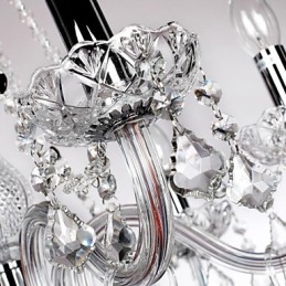 Luxus-Kronleuchter mit 6 Lichtern und Kerze