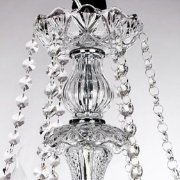 Luxus-Kronleuchter mit 6 Lichtern und Kerze