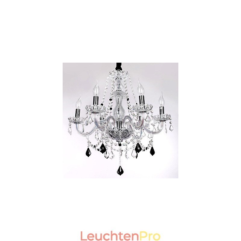 Luxus-Kronleuchter mit 6 Lichtern und Kerze