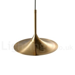 Pendelleuchte im Industriestil, 1 Licht, goldfarben, Mini-Stil, galvanisch lackiert, mit Glasschirm