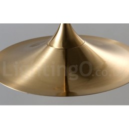 Pendelleuchte im Industriestil, 1 Licht, goldfarben, Mini-Stil, galvanisch lackiert, mit Glasschirm