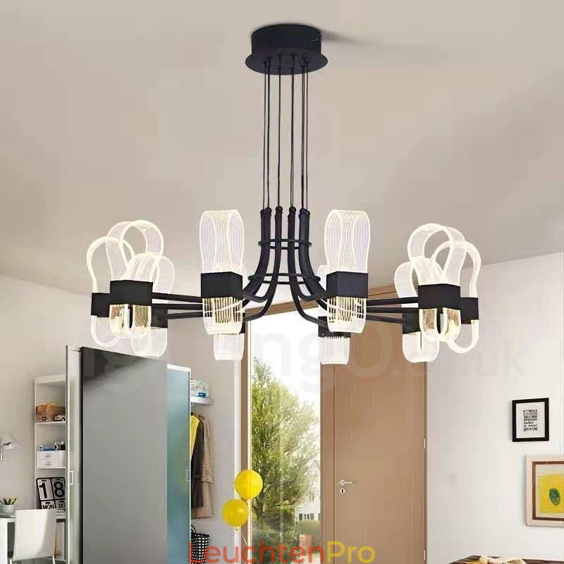 10-flammiger nordischer postmoderner Kronleuchter im 2021-Design mit Acrylschirmen