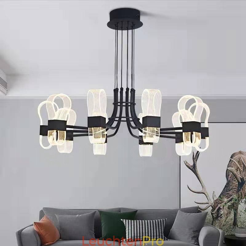 10-flammiger nordischer postmoderner Kronleuchter im 2021-Design mit Acrylschirmen