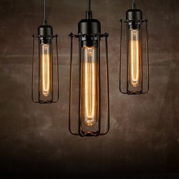 Kronleuchter Mini-Stil Rustikale Lodge Retro Metall 3 Licht Pendelleuchte