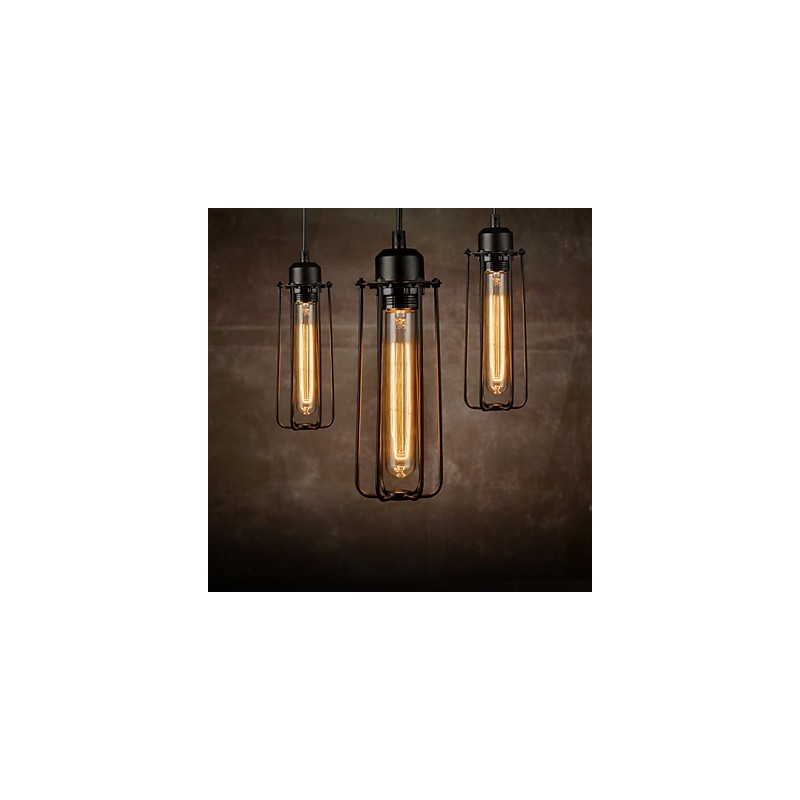 Kronleuchter Mini-Stil Rustikale Lodge Retro Metall 3 Licht Pendelleuchte