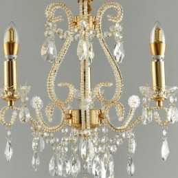 3 Licht Gold Silber Amerikanischen Stil Kristall Anhänger Kronleuchter Licht Shop