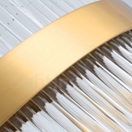 Postmoderne Luxus-Pendelleuchte mit rundem Kristallglas für die Ausstellungshalle