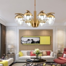 Nordischer Mode-Kronleuchter in Gold und Silber