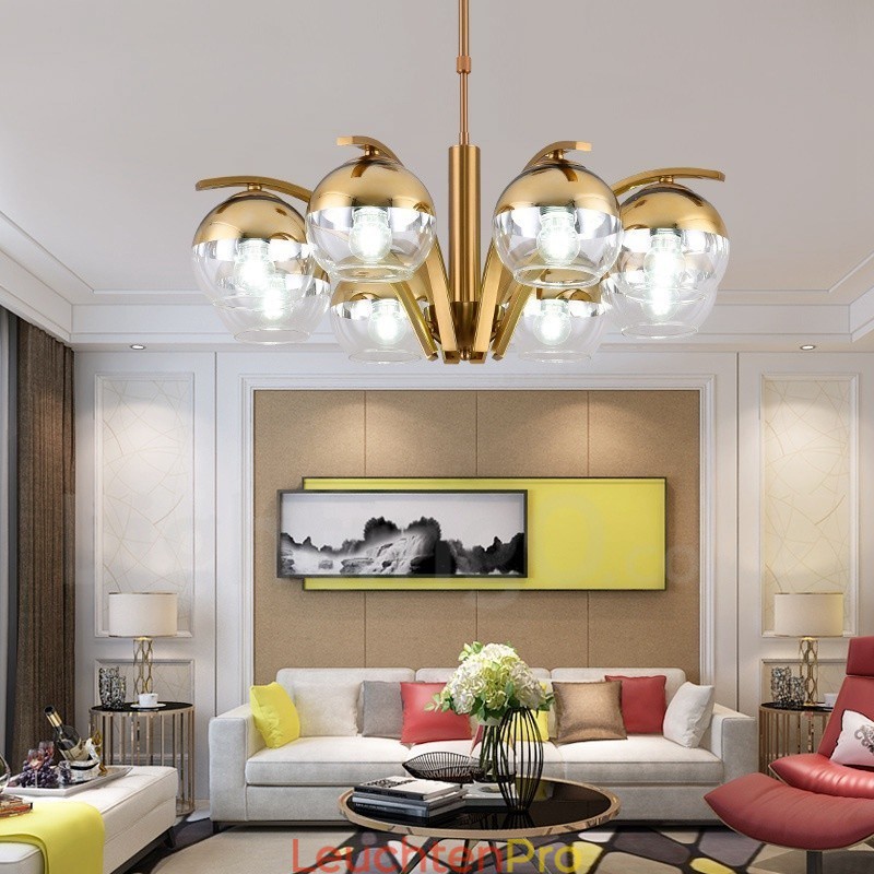 Nordischer Mode-Kronleuchter in Gold und Silber